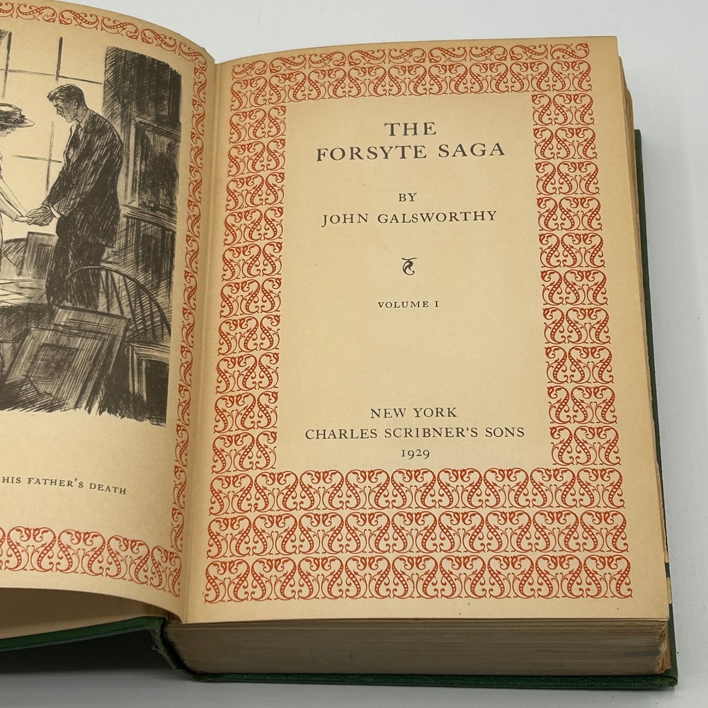 The Forsyte Saga Volume I John Galsworthy 1929 Compact Edition Hardcover Book